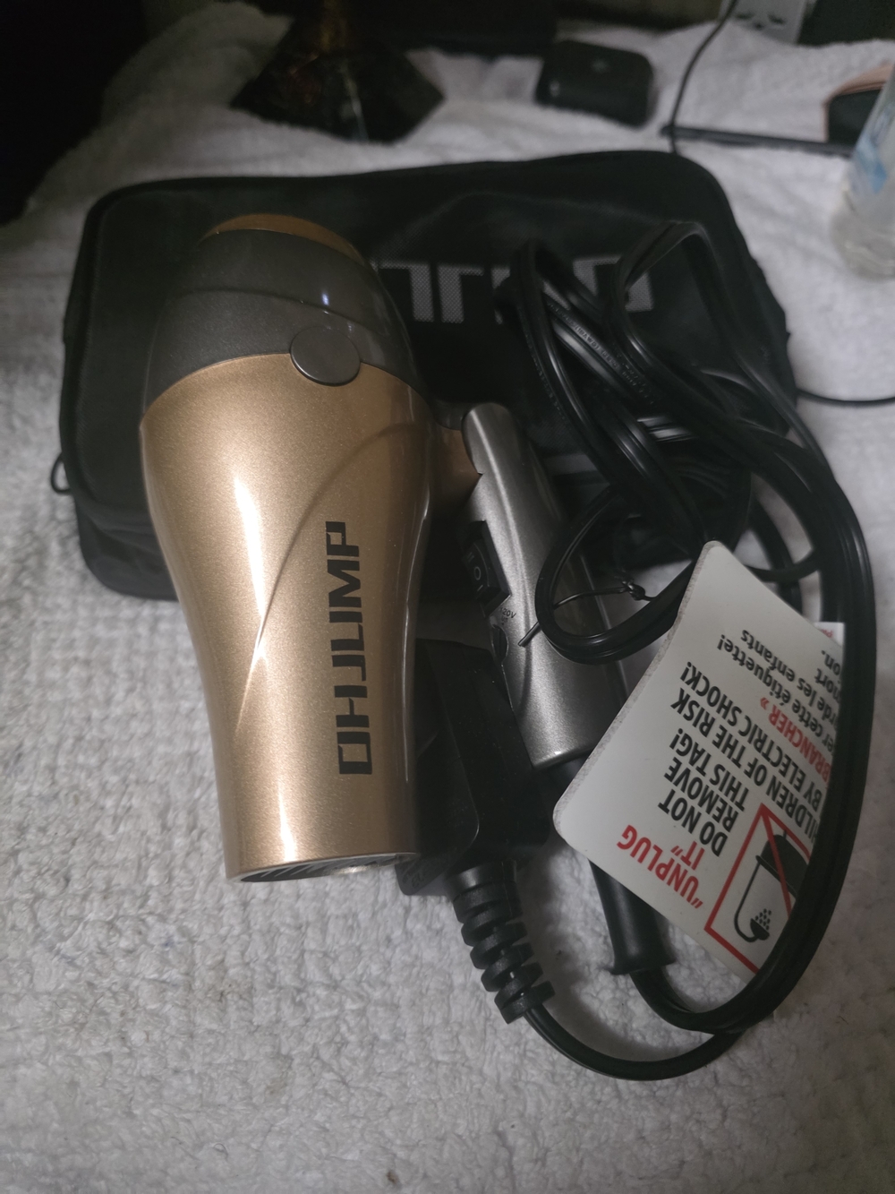 Jump Gold and Black Compact Travel Hair Dryer